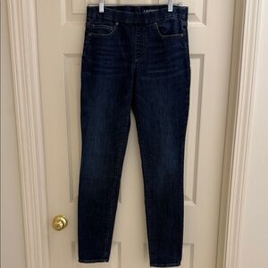 Lands' End Women's Dark Wash Skinny Jeans, Size 6